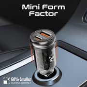Promate TransDrive Fast USB-C Car Charger Transparent/Black