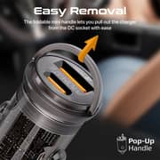 Promate TransDrive Fast USB-C Car Charger Transparent/Black