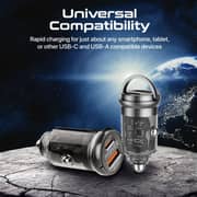 Promate TransDrive Fast USB-C Car Charger Transparent/Black