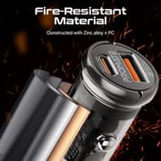 Promate TransDrive Fast USB-C Car Charger Transparent/Black