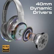 Promate Transtune Wireless Over Ear Headphones Silver
