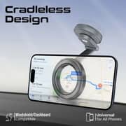 Promate MagHoop-HG Magnetic Car Phone Mount Grey