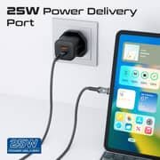 Promate PowerPort UK Dual USB-C Charger Black