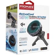 Promate MagChill-Qi2 Magnetic Wireless Car Charger Black
