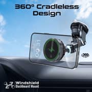 Promate MagChill-Qi2 Magnetic Wireless Car Charger Black