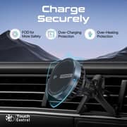 Promate MagChill-Qi2 Magnetic Wireless Car Charger Black