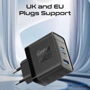 Promate POWERPORT-45 GaNFast UK Wall Charger Black