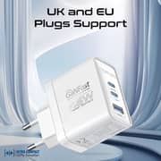 Promate POWERPORT 45W Fast Wall Charger White