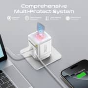 Promate CUBIX UK Fast Wall Charger White - R65