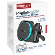 Promate MagMount-BT MagSafe Wireless Car Mount with Built-In ENC Mono Headset Black