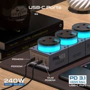 Promate POWERBRIX GaN Desktop Charger Black Titanium - GAN240