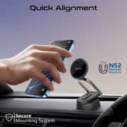 Promate MagNeo 15W Wireless MagSafe Car Charger Black