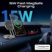 Promate MagMate-1 Qi2 Magnetic Wireless Car Charger Black