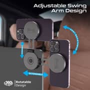 Promate MagMate-1 Qi2 Magnetic Wireless Car Charger Black