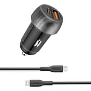 Promate DriveGear USB-C Car Charger Black - 33Cl
