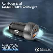 Promate DriveGear USB-C Car Charger Black - 33Cl