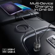 Promate DriveGear USB-C Car Charger Black - 33Cl