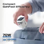 Promate CUBIX-R70 UK Fast Wall Charger White