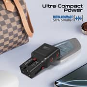 Promate TRIPLUG 65W PD Fast Wall Charger Black