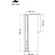 Millen Built-in Wall-Mounted Lamp Hood 35cm Black - MTUB 35 BL