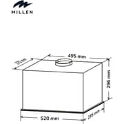Millen Built-in Range Hood 52cm Black - MBKHG 6001 BL