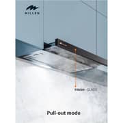 Millen Built-in Telescopic Kitchen Hood 60cm Black - MBKHSG 6001 BL