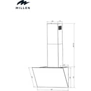 Millen Built-in Angled Range Hood 90cm Black - MKHG 904 BL