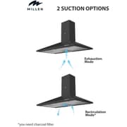 Millen Built-in Chimney Range Hood 90cm Black - MKH 904 BL