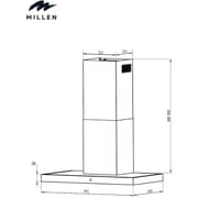 Millen Built-in Wall-Mounted Range Hood 90cm Black - MKH 901 BB