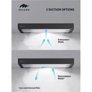 Millen Built-in Slide-Out Telescopic Range Hood 90cm Black - MBRHS 901 BL