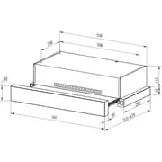 Millen Built-in Slide-Out Telescopic Range Hood 60cm Black - MBRHS 601 BL