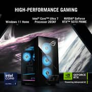 Asus Tower (2026) Desktop - 2nd Series / Intel Core Ultra 7-265KF / 1TB SSD / 32GB RAM / 12GB NVIDIA GeForce RTX 5070 GPU / Windows 11 Home / Black / Middle East Version - [G700TF-7265KF324W]