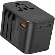 Digitplus 1 Pc GaN 25W Universal Travel Adapter Black - DP-HT312