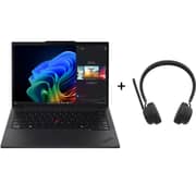 Lenovo TP T14 Gen 6 (2026) Copilot+ PC - 2nd Series / Intel Core Ultra 7-258V / 14inch WUXGA / 1TB SSD / 32GB RAM / Shared Intel Arc 140V / Windows 11 Pro / English & Arabic Keyboard / Black / Middle East Version - [21QG00AQGR] + Headset - 4XD1Q30302