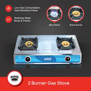 Sanford 2 Burner Gas Stove Stainless Steel - SF5220GC KC