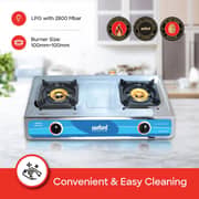 Sanford 2 Burner Gas Stove Stainless Steel - SF5220GC KC