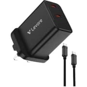 Levore GaN Wall Charger with Cable Black - LGW161-BK
