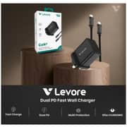 Levore GaN Wall Charger with Cable Black - LGW161-BK