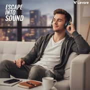 Levore Wireless On Ear Headphones Black