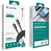 Levore Durable USB-C to USB-C Cable 1m Black - LC5214-BK