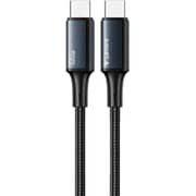 سلك ليفور مجدول من USB-C إلى USB-C بطول 1 متر لون أزرق LC5213-BL