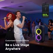 مكبر صوت أوريمو سبيس بوكس ماكس يدعم تقنية Auracast والبلوتوث مع ميكروفون مرفق لون أسود OBS-982