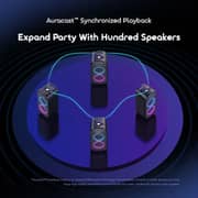 مكبر صوت أوريمو سبيس بوكس ماكس يدعم تقنية Auracast والبلوتوث مع ميكروفون مرفق لون أسود OBS-982