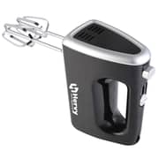 Hervy Hand Mixer 400 Watt, 5 Speed, 2 Stainless Whisks & Doughs, Black HM-001