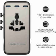 Momax 1-World2 7 Port Dual AC Adaptor Titanium - UA28L