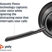 Poly Plantronics Voyager Focus 2 UC Wired Wireless Over Ear Headset Black
