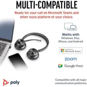 Poly Plantronics Voyager 4320 UC Wireless Over Ear Headset with BT700 USB-A Dongle and Charging Stand