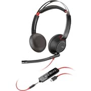 Poly Plantronics Blackwire 5220 Wired On Ear Headset Black