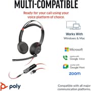 Poly Plantronics Blackwire 5220 Wired On Ear Headset Black