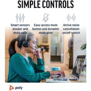 Poly Voyager Focus 2 UC Wired Wireless On Ear Headset Black